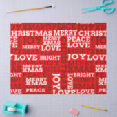 Unique Red Non-Traditional Christmas Script Tissuepapier (Craft)