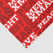 Unique Red Non-Traditional Christmas Script Tissuepapier (Detail)