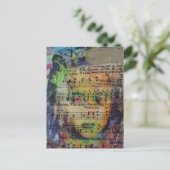 Unique rejoycing person mixed media Collage Briefkaart (Staand voorkant)