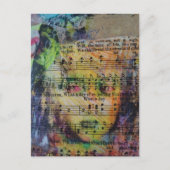 Unique rejoycing person mixed media Collage Briefkaart (Voorkant)