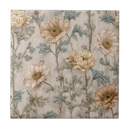 Unique Retro Ranunculus  Tiles  For Cozy Interiors Tegeltje