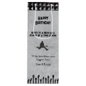 Unique Rockstar Guitarist Happy Birthday Wijn Cadeautas (Voorkant)