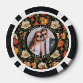 Unique Rose Floral Garden Birthday Party Poker Chips (Achterkant)