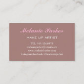 Unique Rose Gold Lips Makeup Artist  Visitekaartje (Achterkant)