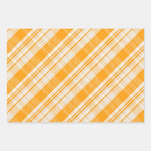 Unique Rustic Country Yellow & Cream Plaid Inpakpapier Vel (Voorkant 3)