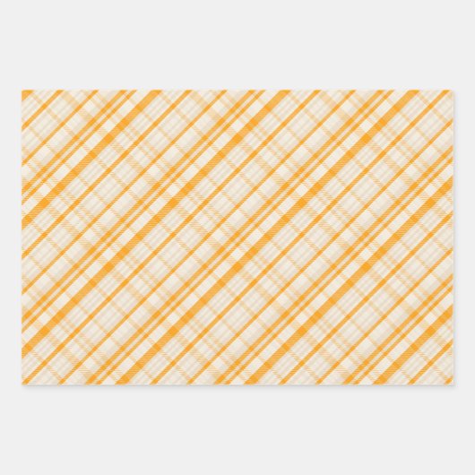 Unique Rustic Country Yellow & Cream Plaid Inpakpapier Vel (Voorkant 2)