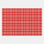 Unique Rustic Red & Cream Squiggly Mixed Patterns Inpakpapier Vel (Voorkant 3)