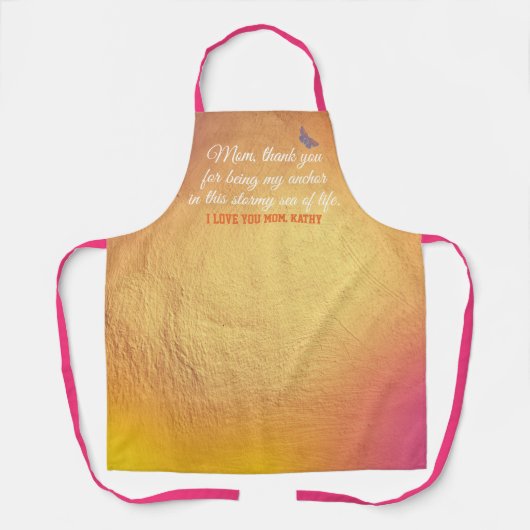 Unique Sentimental Quote Keepsake Moederdag Schort (Voorkant)