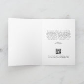 Unique Simple Photo QR Code Wedding Folded Bedankkaart (Binnen)