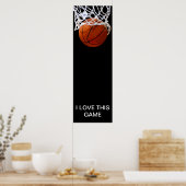 Unique Special Ik hou van dit spel Basketbal Poste Poster (Keuken)