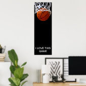 Unique Special Ik hou van dit spel Basketbal Poste Poster (Thuiskantoor)
