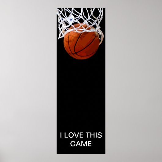 Unique Special Ik hou van dit spel Basketbal Poste Poster (Voorkant)