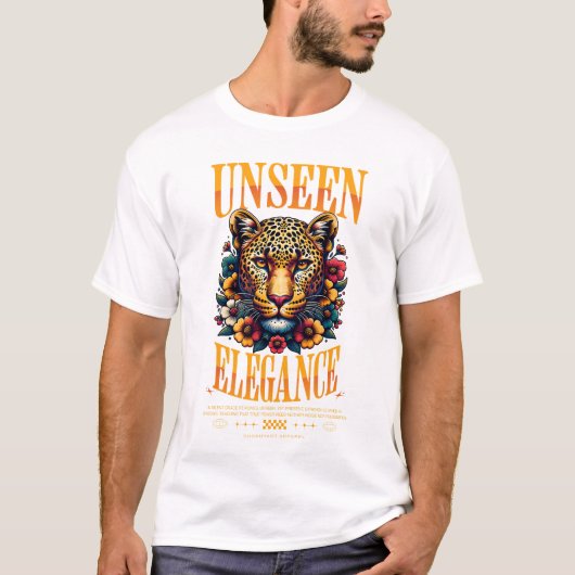 Unique Stylish Leophard Elegant Urban Art Design T-shirt (Voorkant)