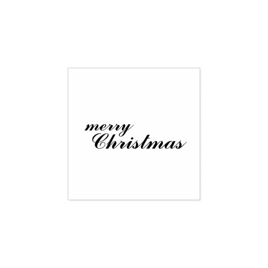 Unique Stylish Merry Christmas Script Rubberstempel (Afrduk)