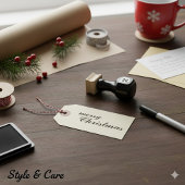 Unique Stylish Merry Christmas Script Rubberstempel