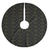 Unique Stylish Metallic Gold Box Pattern Black Kerstboom Rok (Voorkant)
