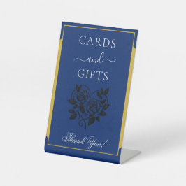 Unique Stylish Party Cards & Gifts Navy Reclamebord Met Voetstuk