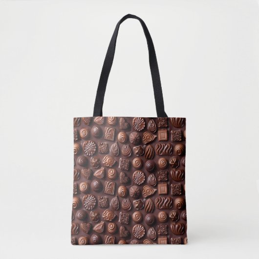 Unique Sweet Funny Brown Chocolate Dessert  Tote Bag (Voorkant)