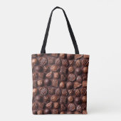 Unique Sweet Funny Brown Chocolate Dessert  Tote Bag (Achterkant)