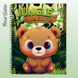 Unique Teddy Bear Whimsical Fun Cartoon Graphic 🐻 Notitieboek