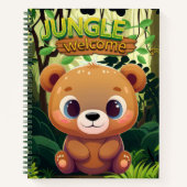 Unique Teddy Bear Whimsical Fun Cartoon Graphic 🐻 Notitieboek (Voorkant)