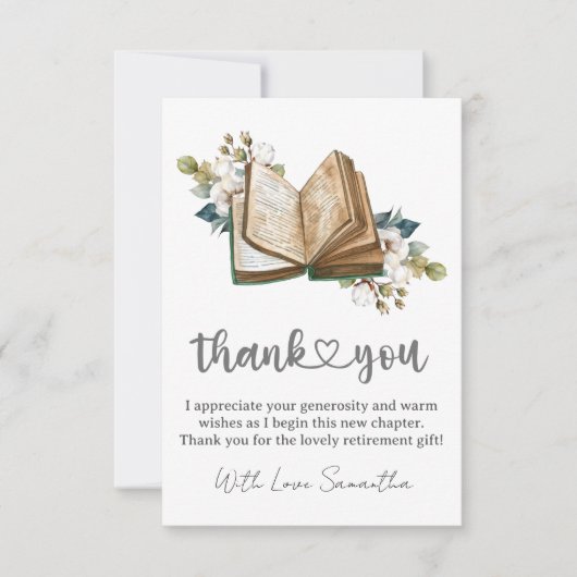 Unique Thank You Card For Retirement Gifts (Voorkant)