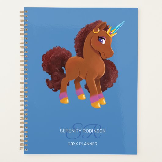 Unique the Unicorn Standing Proud Planner (Voorkant)