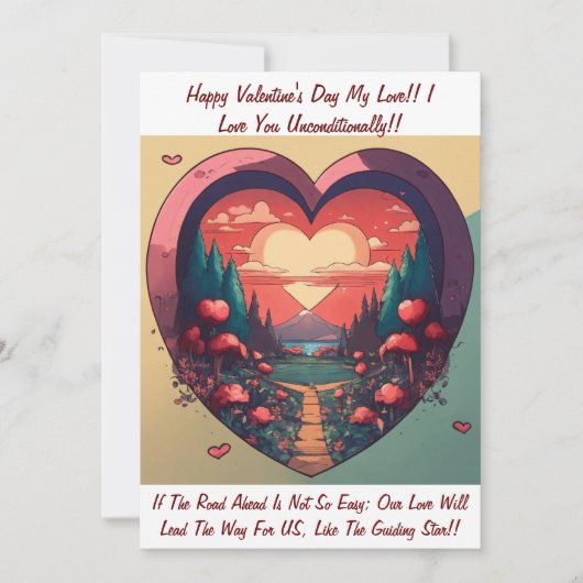 Unique Valentijnsdag Kaart: Druk je liefde uit Kaart (Voorkant)