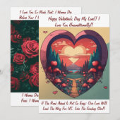 Unique Valentijnsdag Kaart: Druk je liefde uit Kaart (Voorkant / Achterkant)