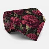 Unique Valentine Gifts For Men Carnation Floral Stropdas (Opgerold)