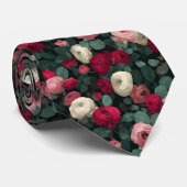 Unique Valentine Gifts For Men Ranunculus Floral Stropdas (Opgerold)