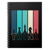 Unique Vintage Chess Pieces Think Colorful Notitieboek (Voorkant)