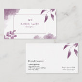 Unique Watercolor Modern Business Card | Artistic  Visitekaartje (Voorkant / Achterkant)