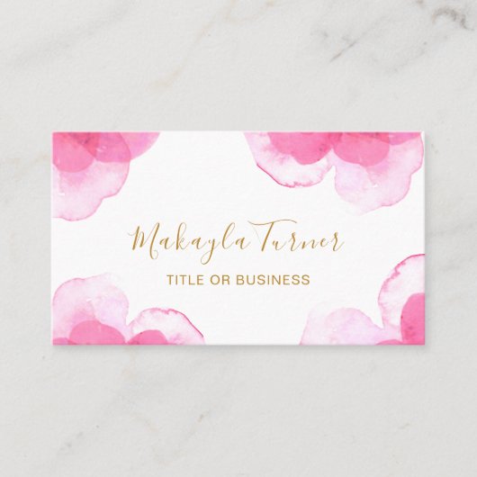 Unique Watercolor  Visitekaartje (Voorkant)