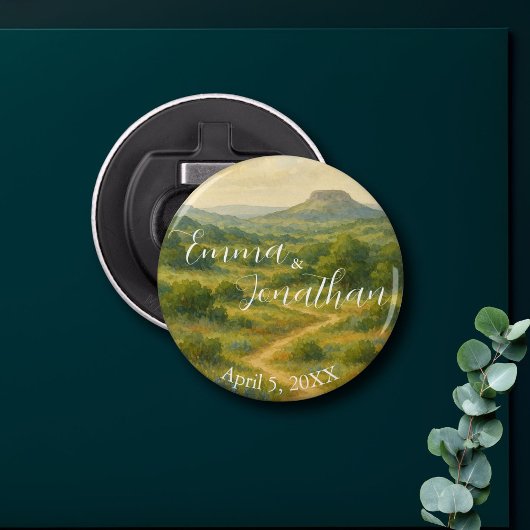 Unique Wedding Favors for Guests, Hill Country Button Flesopener