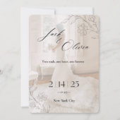 Unique wedding invitation cart kaart (Voorkant)