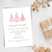 Unique Whimsical Drawing Christmas Holiday Party Kaart