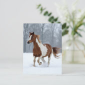 Unique Winter Paint Horse Briefkaart (Staand voorkant)