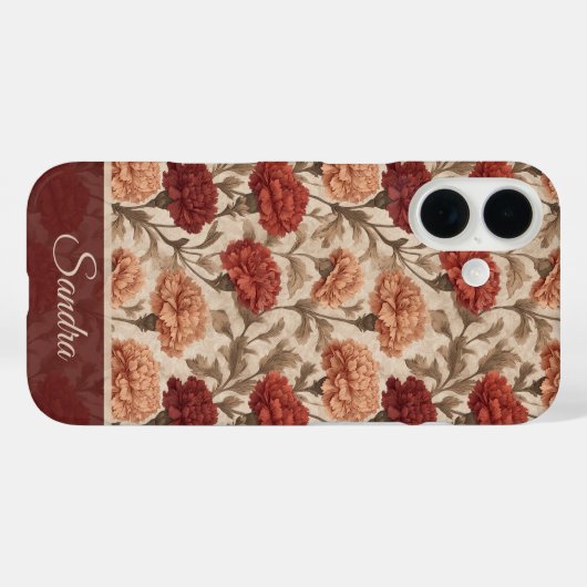 Unique Women Gift Carnation Custom Case-Mate iPhone Case (Achterkant (horizontaal))