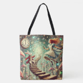 Unique Wonderland Art Alice Rabbit Hole Tote Bag (Voorkant)