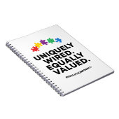 Uniquely Wired Equally Valued Awareness Art Notitieboek (Rechterzijde)