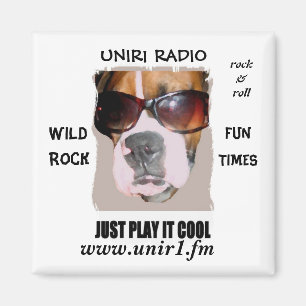 UNIR1 RADIO MAGNET MET BOXERHOOFD