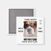 UNIR1 RADIOMAGNEET MET BOXERKOP MAGNEET (Voorkant / Achterkant)