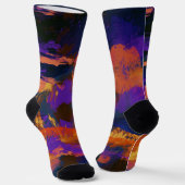 Uniseks Abstract Canvas Schilderen Crew Sok (Gebogen)