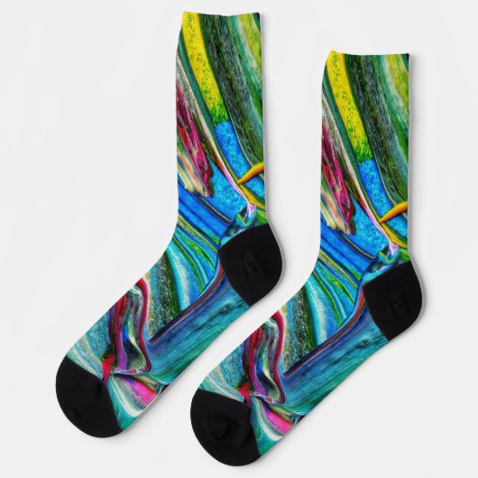 Uniseks Abstract Crew Sock Sokken (Links)