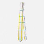 Uniseks Geel, Blauw Wit Pak Accessoires Stropdas (Voorkant)