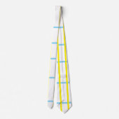 Uniseks Geel, Blauw Wit Pak Accessoires Stropdas (Achterkant)