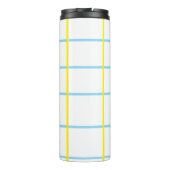 Uniseks Geel, Blauw Wit Thermosbeker (Achterkant)