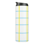 Uniseks Geel, Blauw Wit Thermosbeker (Geroteerd rechts)