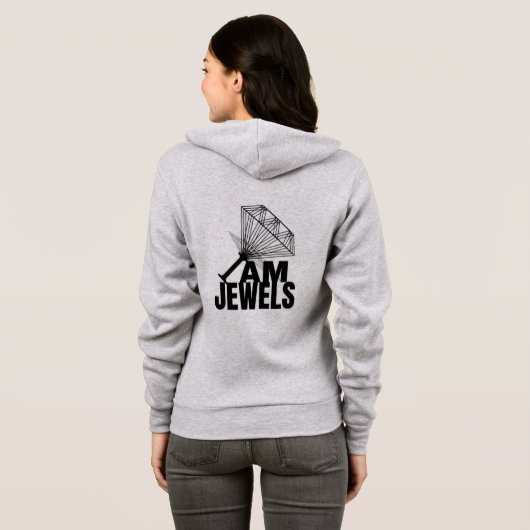 uniseks jas hoodie (Achterkant volledig)